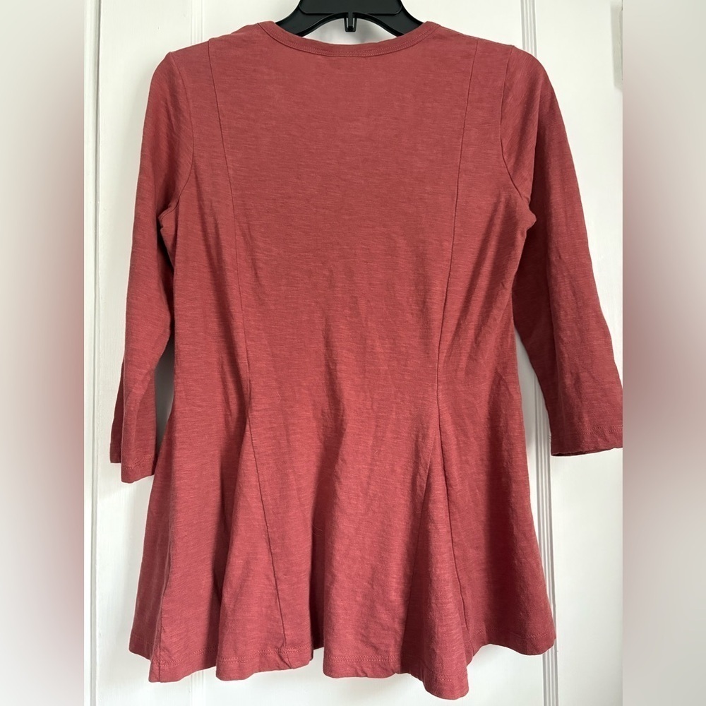 Logo by Lori Goldstein 3/4 Sleeves High/low Cotton Top tunic Sz: XS - Picture 3 of 7